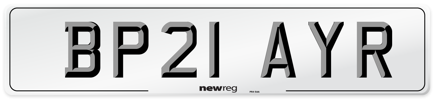 BP21 AYR Number Plate from New Reg